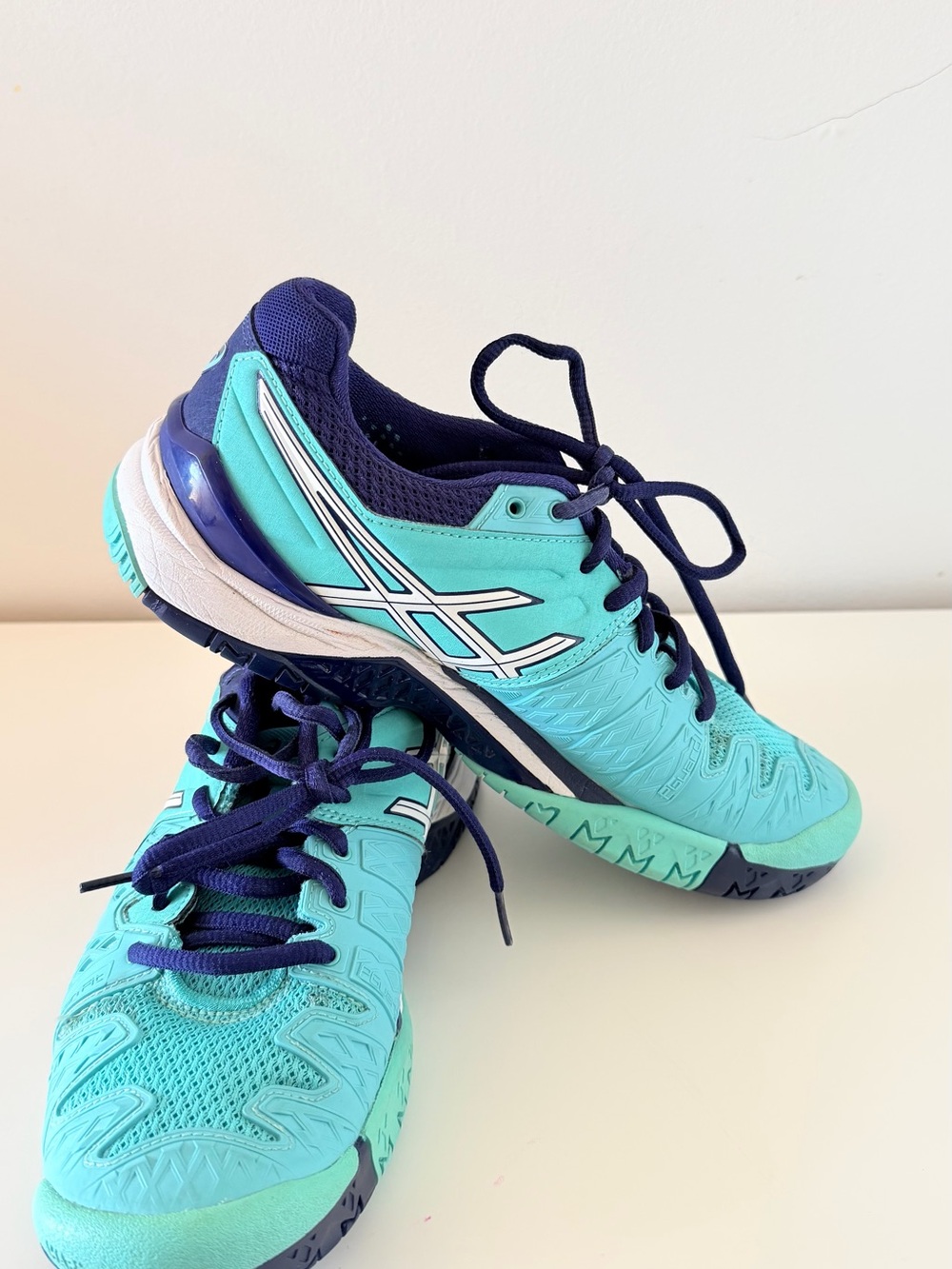 ASICS Gel Solution blue tennis shoes Size US 7 - Picture 8 of 12